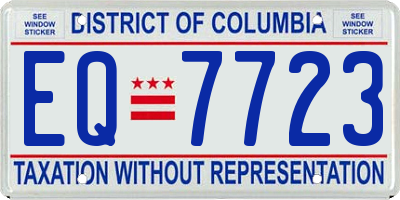DC license plate EQ7723