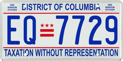 DC license plate EQ7729