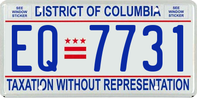 DC license plate EQ7731