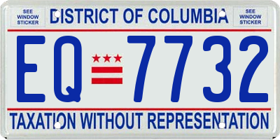 DC license plate EQ7732
