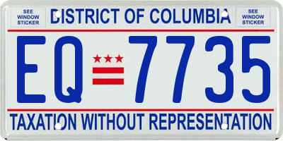 DC license plate EQ7735