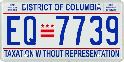 DC license plate EQ7739