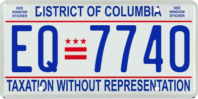 DC license plate EQ7740