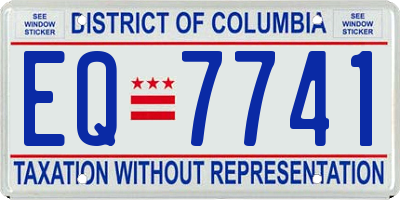 DC license plate EQ7741