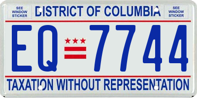 DC license plate EQ7744