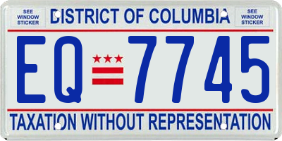 DC license plate EQ7745