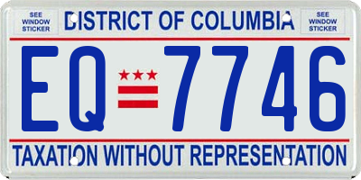 DC license plate EQ7746