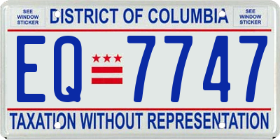 DC license plate EQ7747