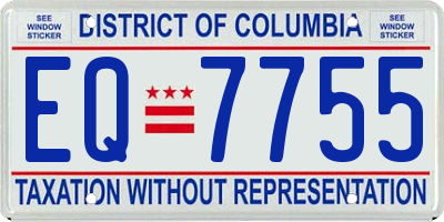 DC license plate EQ7755