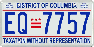 DC license plate EQ7757
