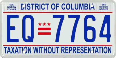 DC license plate EQ7764