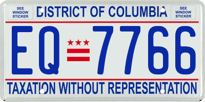 DC license plate EQ7766