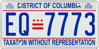 DC license plate EQ7773