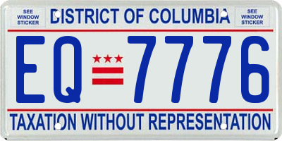 DC license plate EQ7776