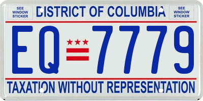 DC license plate EQ7779