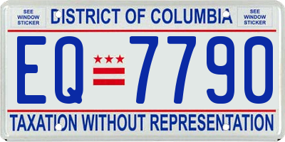 DC license plate EQ7790