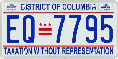 DC license plate EQ7795