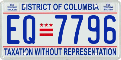 DC license plate EQ7796