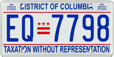 DC license plate EQ7798