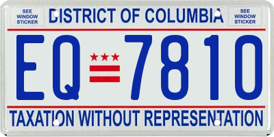 DC license plate EQ7810