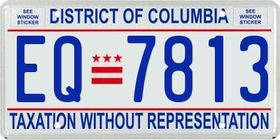 DC license plate EQ7813
