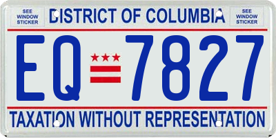 DC license plate EQ7827
