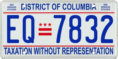 DC license plate EQ7832