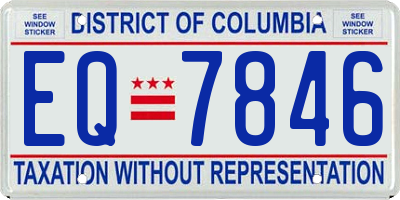 DC license plate EQ7846
