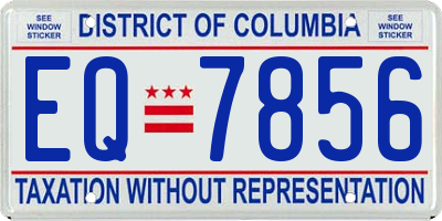 DC license plate EQ7856