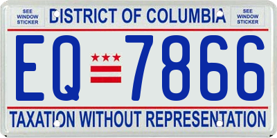 DC license plate EQ7866