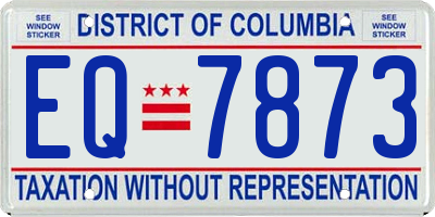 DC license plate EQ7873