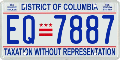 DC license plate EQ7887