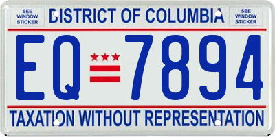 DC license plate EQ7894