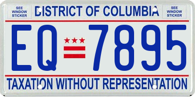 DC license plate EQ7895