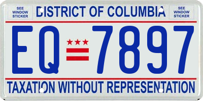 DC license plate EQ7897