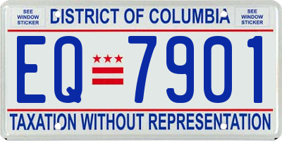 DC license plate EQ7901