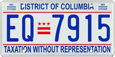 DC license plate EQ7915