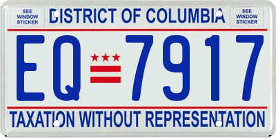 DC license plate EQ7917