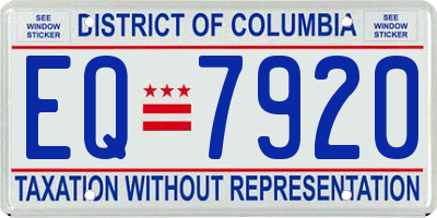 DC license plate EQ7920