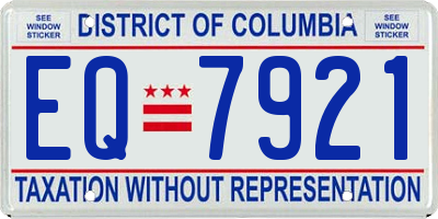 DC license plate EQ7921