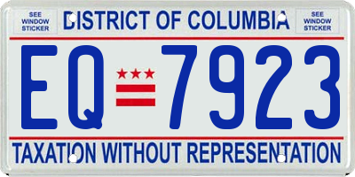 DC license plate EQ7923