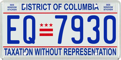 DC license plate EQ7930