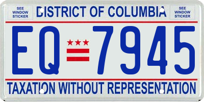 DC license plate EQ7945