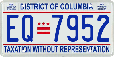 DC license plate EQ7952