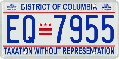 DC license plate EQ7955
