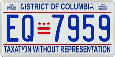 DC license plate EQ7959