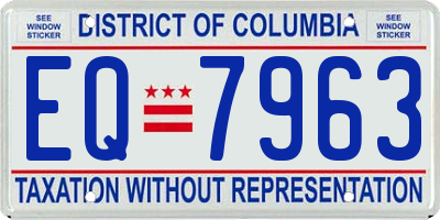 DC license plate EQ7963