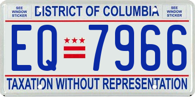 DC license plate EQ7966