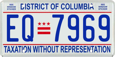 DC license plate EQ7969
