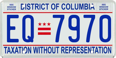 DC license plate EQ7970